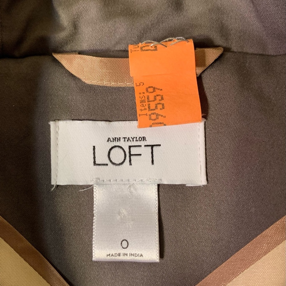 EUC Shirt/Blazer: Acetate, Funky Collar, Greenish Gray, 2/3-Sleeve, Ruffle - Picture 3 of 12